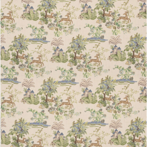 Knight's Tale Sage/Blue Fabric by GP & J Baker X Kit Kemp