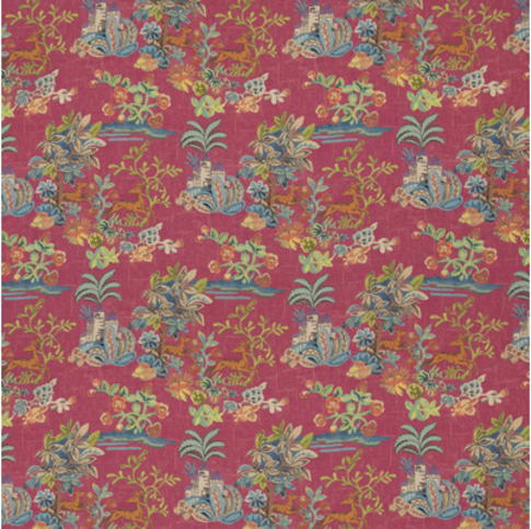 Knight's Tale Texture Fuchsia Fabric by GP & J Baker X Kit Kemp