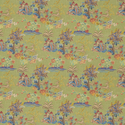 Knight's Tale Texture Spring Green Fabric by GP & J Baker X Kit Kemp