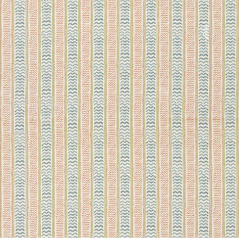 Wriggle Room Teal/Spice Fabric by GP & J Baker X Kit Kemp