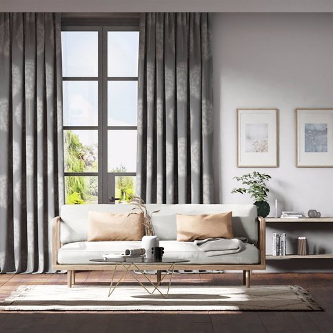 Amity Slate/Gold Fabric by Harlequin