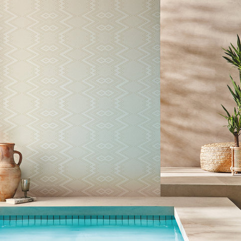 Ankara Sail Cloth/ Diffused Light Wallcovering by Harlequin