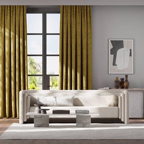 Ascent Lime And Coffee Fabric by Harlequin