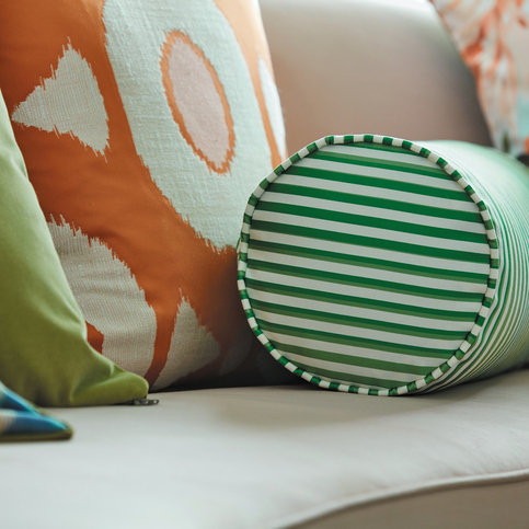 Calla Emerald/First Light Fabric by Harlequin