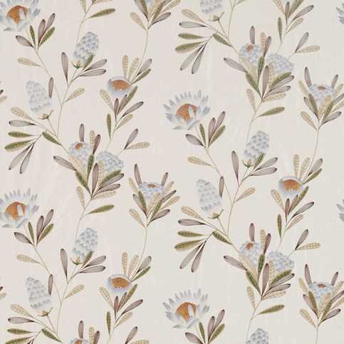 Cayo Mist/Linen Fabric by Harlequin