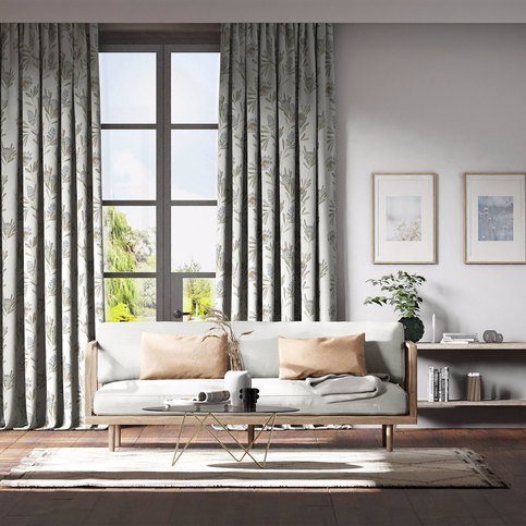 Cayo Mist/Linen Fabric by Harlequin