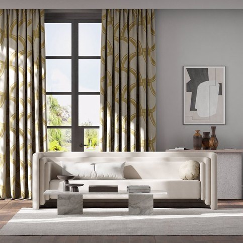 Cognate Dijon/Shiitake Fabric by Harlequin