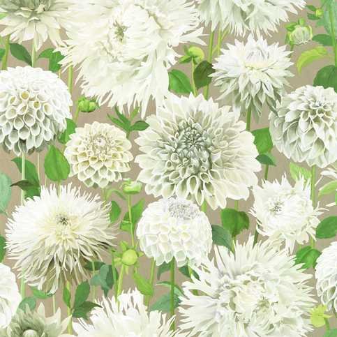 Dahlia Sail Cloth/Meadow/Gilver Wallcovering by Harlequin