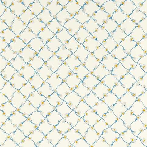 Daisy Trellis Lapis/Pearl Wallcovering by Harlequin X Sophie Robinson