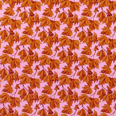 Dappled Leaf Amber/Rose Fabric by Harlequin X Sophie Robinson