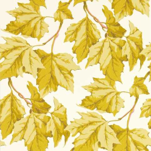 Dappled Leaf Citrine Wallcovering by Harlequin X Sophie Robinson