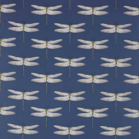 Demoiselle Ink/Chartreuse Fabric by Harlequin