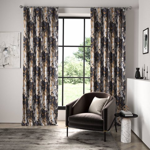 Diffuse Ink/ Copper Fabric by Harlequin