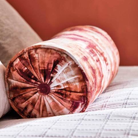 Distortion Rosewood/Burnt Umber/Clay Fabric by Harlequin