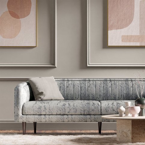 Eglomise Platinum Fabric by Harlequin