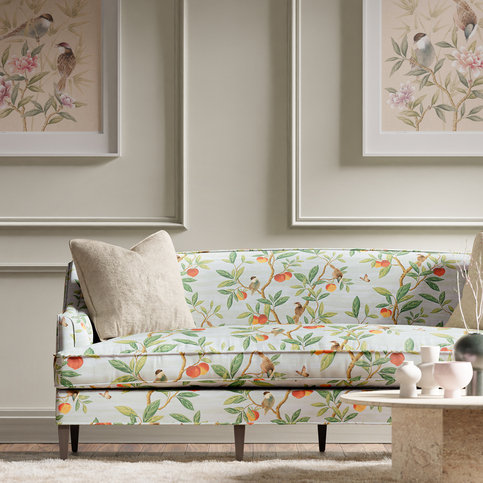 Ella Fig Blossom/Fig Leaf/Nectarine Fabric by Harlequin