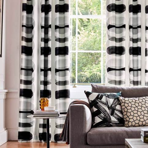 Elliptical Charcoal Fabric by Harlequin