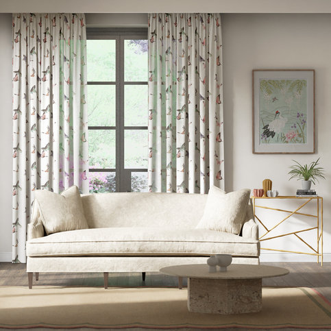 Emmeline Chalk/Rose/Sky Fabric by Harlequin