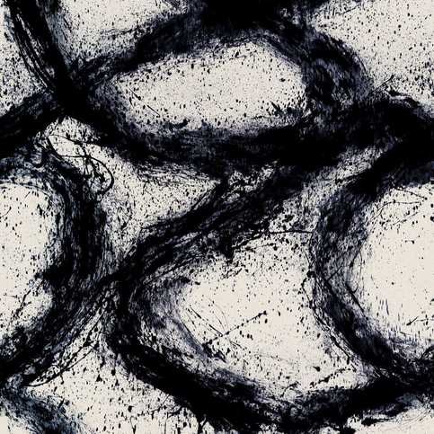 Enigmatic Japanese Ink/Origami Wallcovering by Harlequin