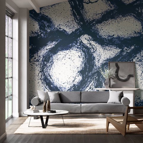 Enigmatic Japanese Ink/Origami Wallcovering by Harlequin