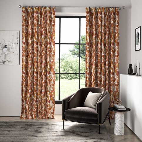 Expose Rosewood/Saffron/Parchment Fabric by Harlequin