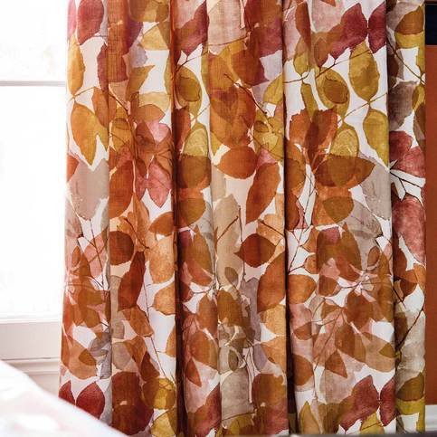 Expose Rosewood/Saffron/Parchment Fabric by Harlequin
