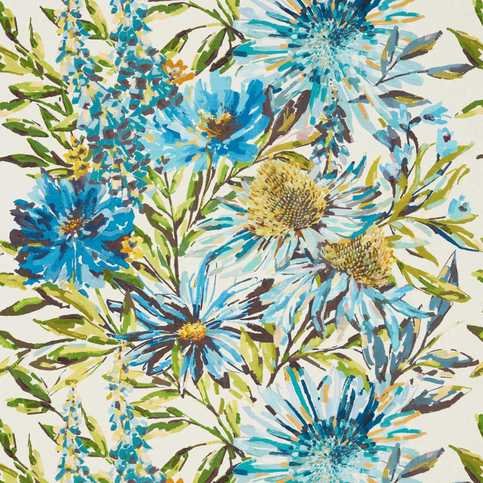 Floreale Turquoise / Ocean / Marine Fabric by Harlequin