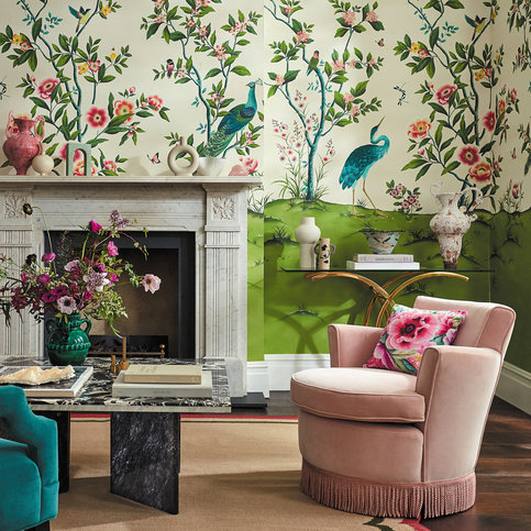 Florence Fig Blossom/Apple/Peony Wallcovering by Harlequin