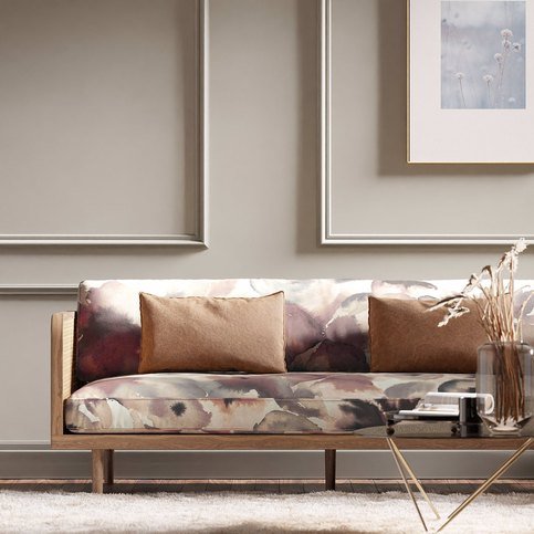 Flores Damson/Viola/Blush Fabric by Harlequin