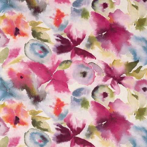 Flores Fuchsia/Zest/Azure Fabric by Harlequin