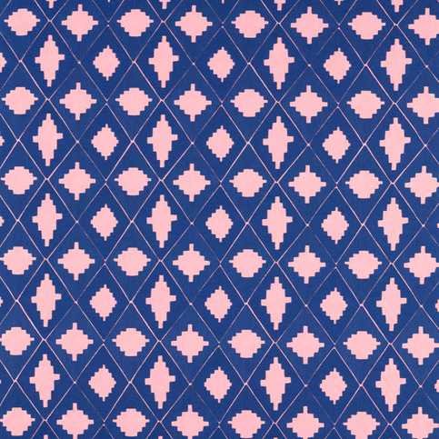 Garden Terrace Lapis/Rose Fabric by Harlequin X Sophie Robinson