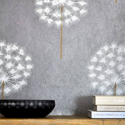 Amity Pewter/Brass Wallcovering by Harlequin 