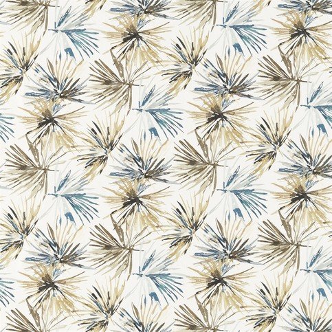 Aucuba Ink/Gold Fabric by Harlequin 