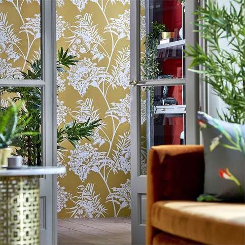 Bavero Ochre Wallcovering by Harlequin 