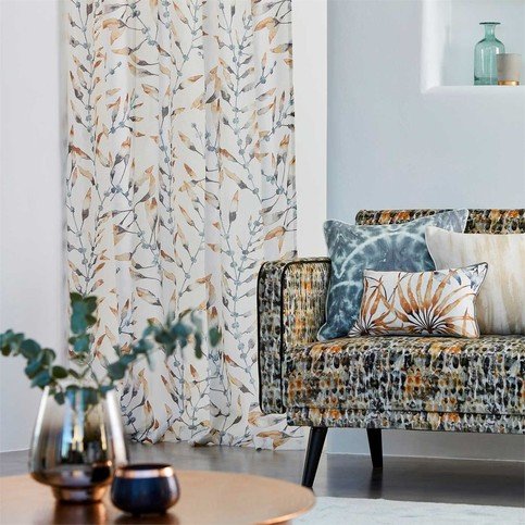 Chaconia Amber/Slate Fabric by Harlequin 