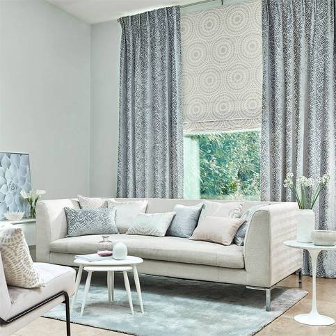 Dentella Powder Blue Fabric by Harlequin 