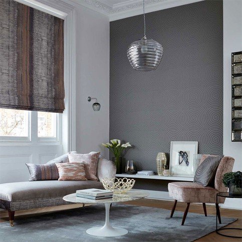Distinct Rose Gold/Flint Fabric by Harlequin 