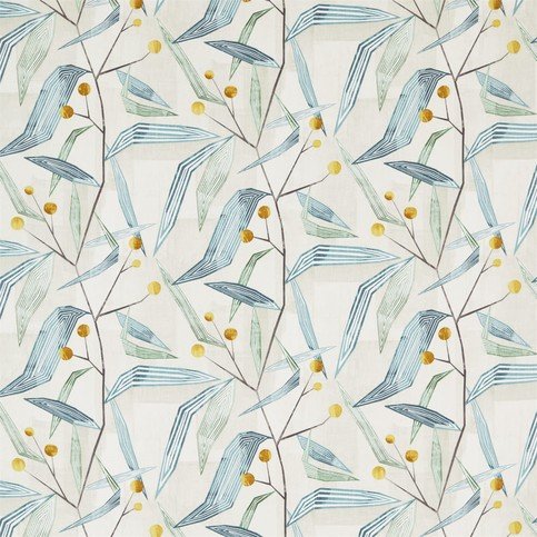 Entity Emerald/Ochre Fabric by Harlequin 