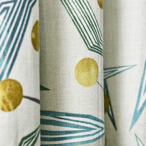 Entity Emerald/Ochre Fabric by Harlequin 