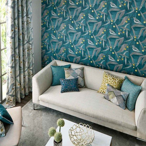 Entity Teal/Linden Wallcovering by Harlequin 