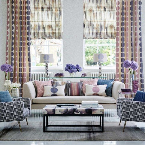 Estrato Damson/Viola/Blush Fabric by Harlequin 