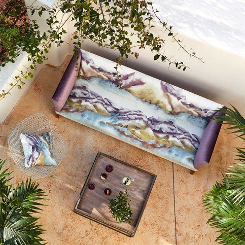 Kailani Mandarin/Fig Fabric by Harlequin 