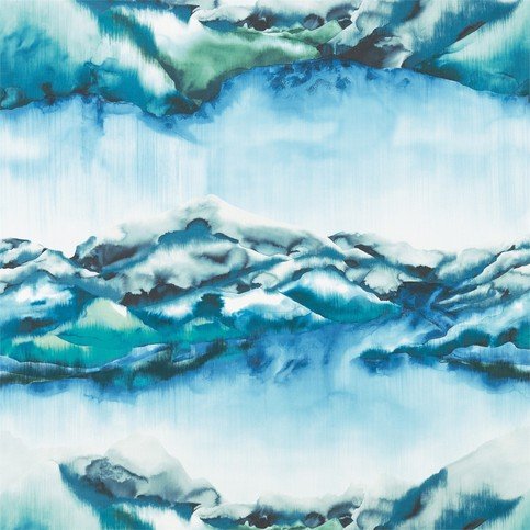 Kailani Marine/Lime Fabric by Harlequin 