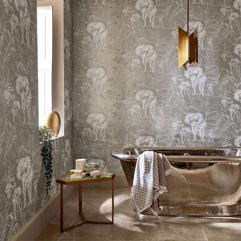 Kinabalu Silver Wallcovering by Harlequin 
