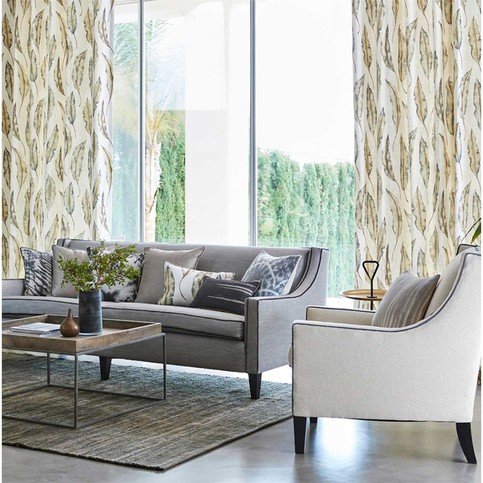Kinina Graphite/Mustard Fabric by Harlequin 