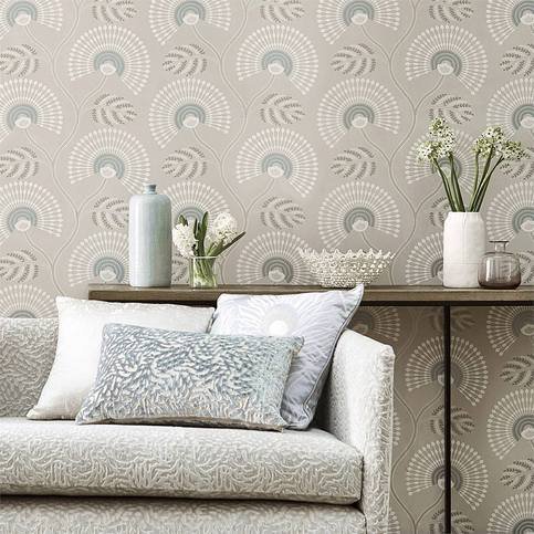 Louella Seaglass/Pearl Wallcovering by Harlequin 