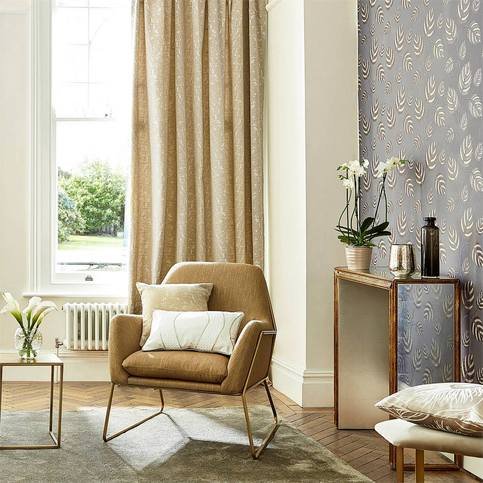 Lucette Brass Fabric by Harlequin 