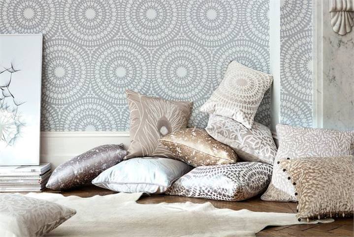 Lucette French Grey Fabric by Harlequin 