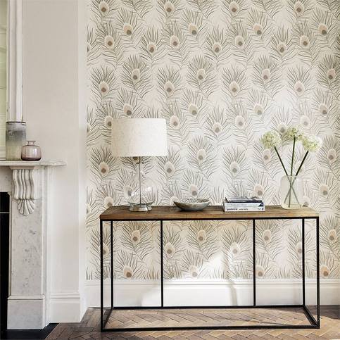 Orlena Putty/Silver Wallcovering by Harlequin 