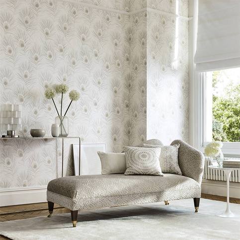 Orlena Putty/Silver Wallcovering by Harlequin 